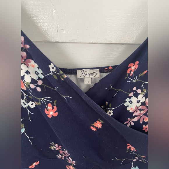 Navy Floral Kismet Mini(ish) Dress - Picture 3 of 10
